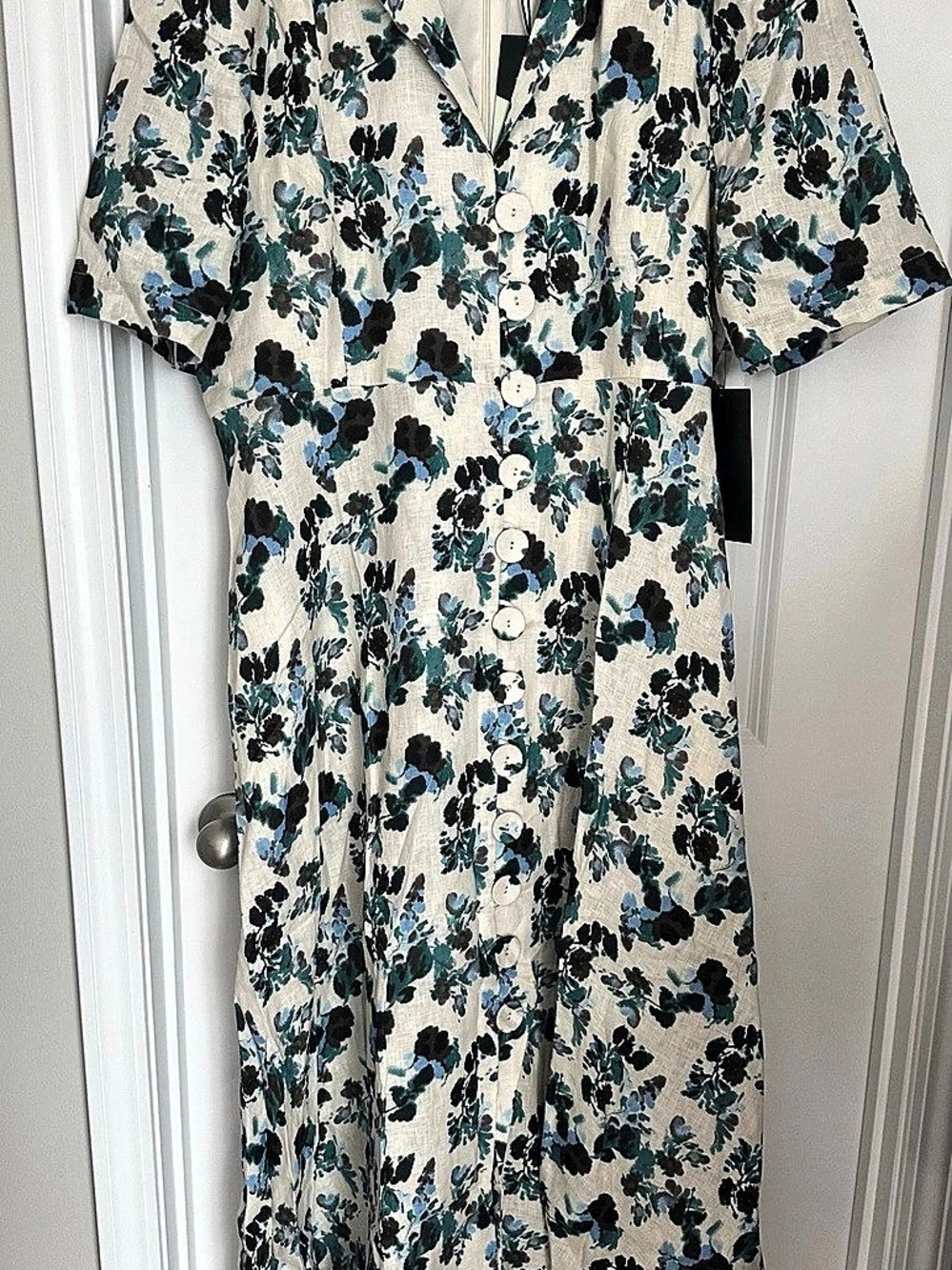 Tuckernuck Floral Midi Dress in Blue Blooms Size XXL